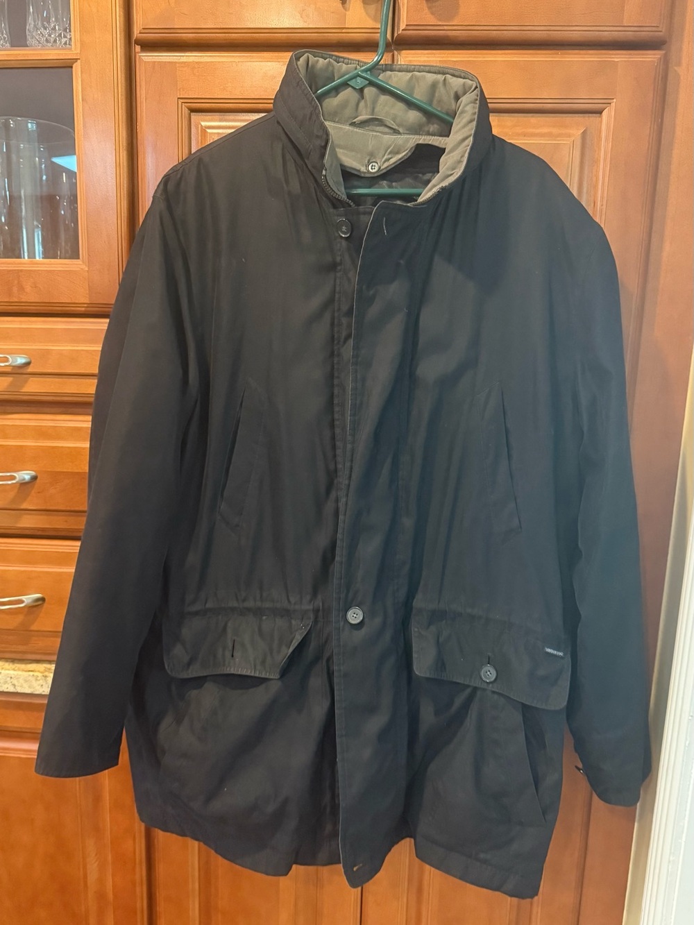 London Fog Men's Black 3-in-1 Jacket with Zip-Out Liner โ Size L Reg